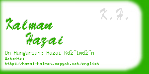 kalman hazai business card